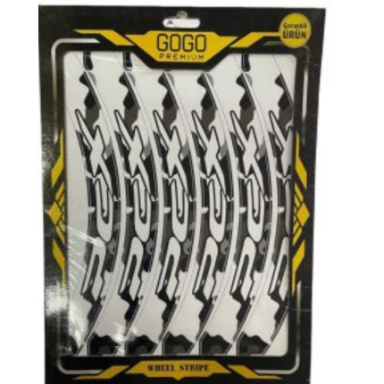 Kamuflaj Beyaz Büyük PCX Jant Şeridi