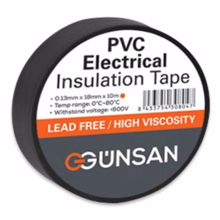 Günsan Elekrik İzolasyon Bandı Siyah 0.13mmX18mmX10m