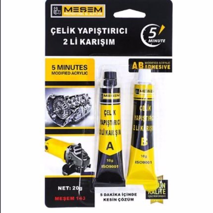 Meşem Çelik Yapıştırıcı 2’li Karışım 20 GR